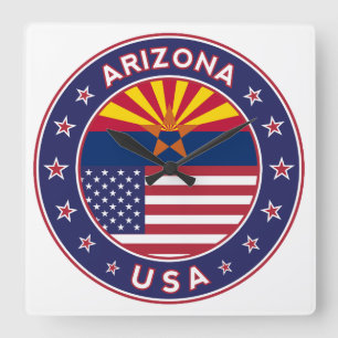 Arizona Quadratische Wanduhr