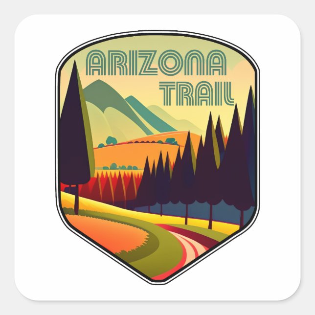 Arizona Quadratischer Aufkleber (Vorderseite)