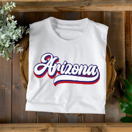 Arizona Red White and Blue Vintag Script T - Shirt