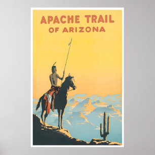 Arizona Reiseplakat Wüstenkunst Native American Poster