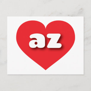 Arizona rotes Herz - I Liebe az Postkarte