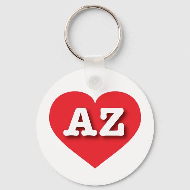 Arizona Rotes Herz - I Liebe AZ Schlüsselanhänger (Vorderseite)