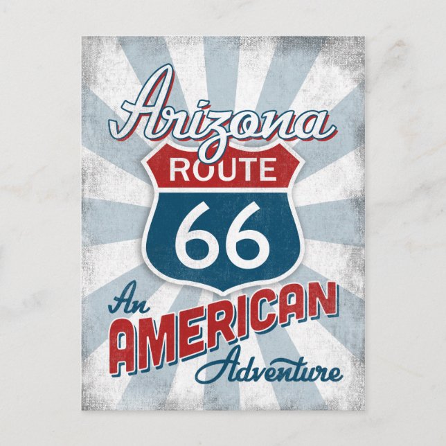 Arizona Route 66 Vintag Amerika Postkarte (Vorderseite)