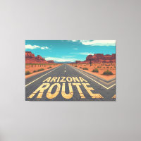 Arizona Route Wüstenstraßen-Grafik Kunst