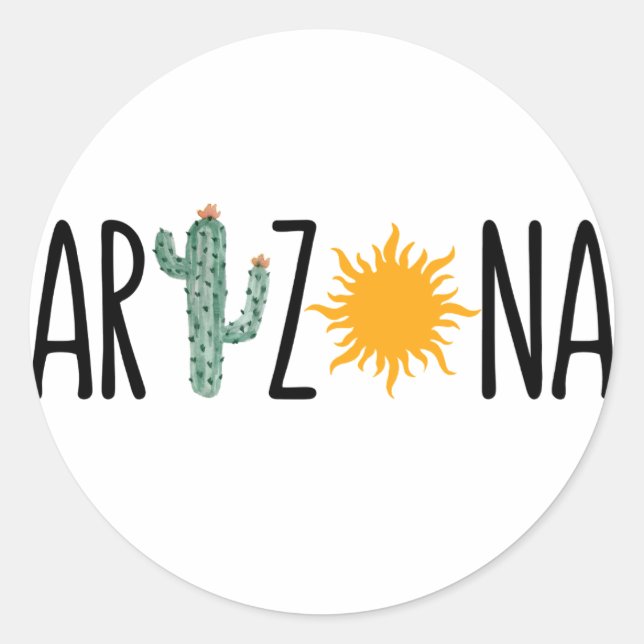 ARIZONA RUNDER AUFKLEBER (Vorderseite)