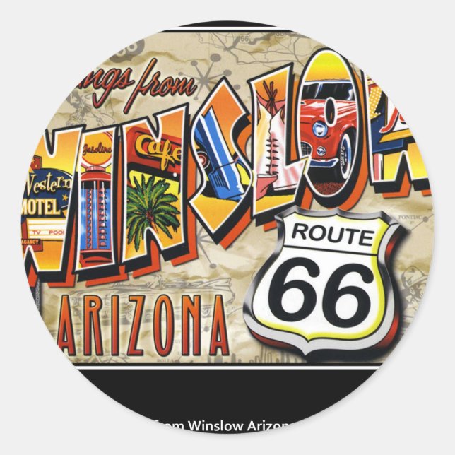 Arizona Runder Aufkleber (Vorderseite)