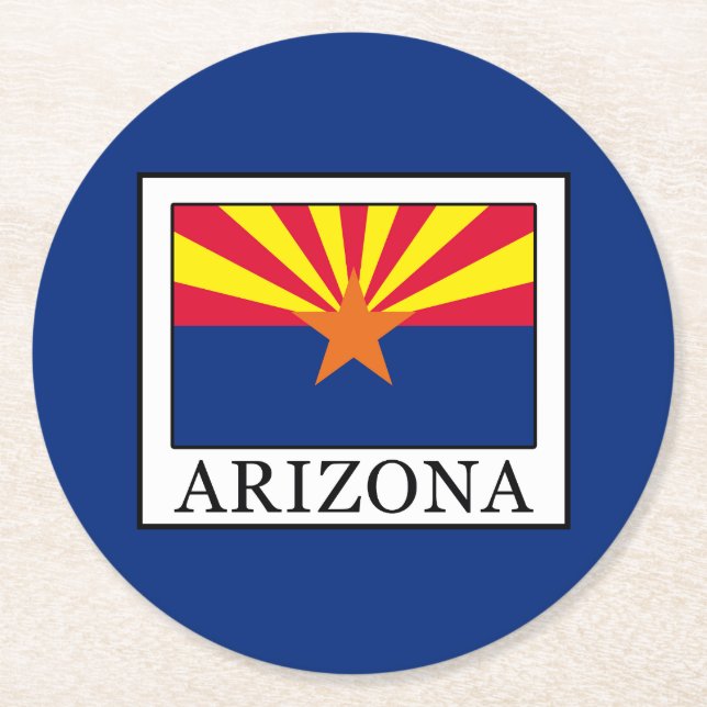 Arizona Runder Pappuntersetzer (Vorderseite)