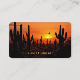 Arizona Saguaro Wüste Sunset Business Card Visitenkarte