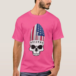 Arizona Schädel 4. Juli Patriotisches Kurzarm Unis T-Shirt