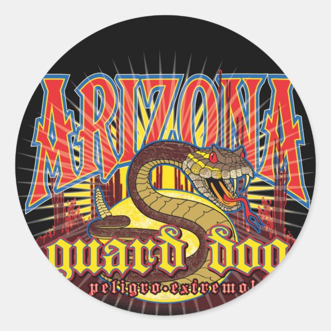 Arizona-Schlange Runder Aufkleber (Vorderseite)