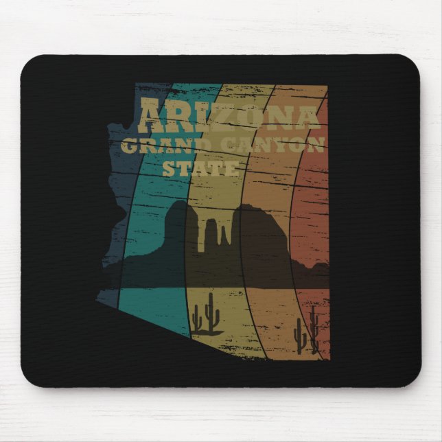 Arizona Sedona Landkarte des Canyon Landschaft Ret Mousepad (Vorne)