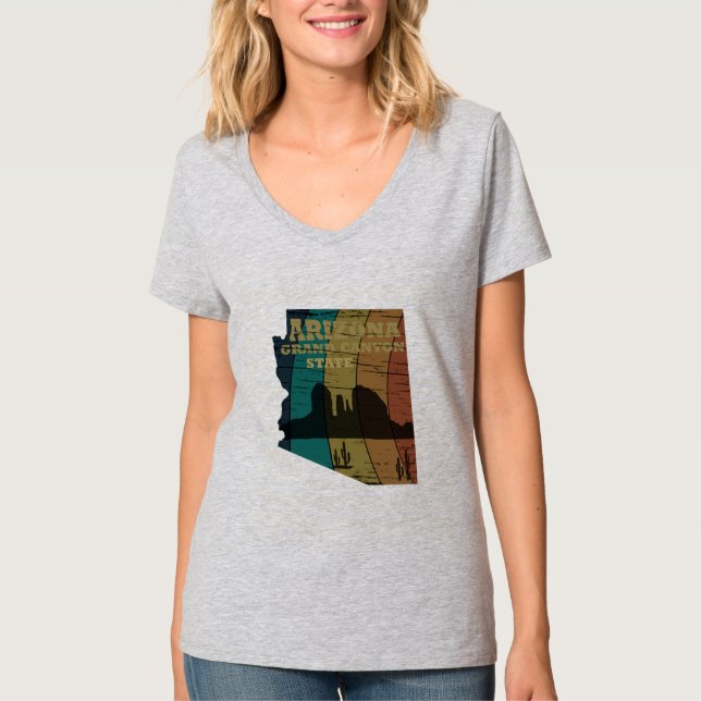 Arizona Sedona Landschaft az Karte Vintag T-Shirt (Vorderseite)