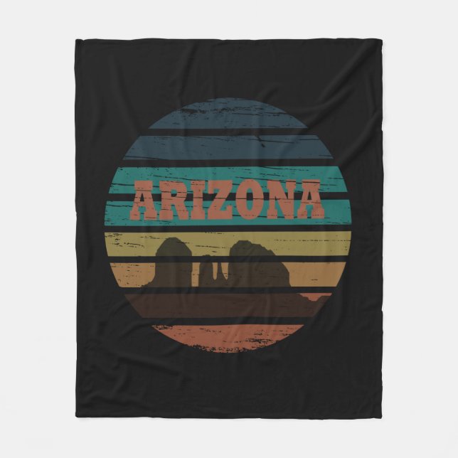 Arizona Sedona Landschaft az Vintag Fleecedecke (Vorderseite)