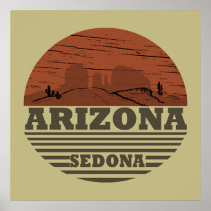 Arizona Sedona Landschaft Vintage az Retro Poster