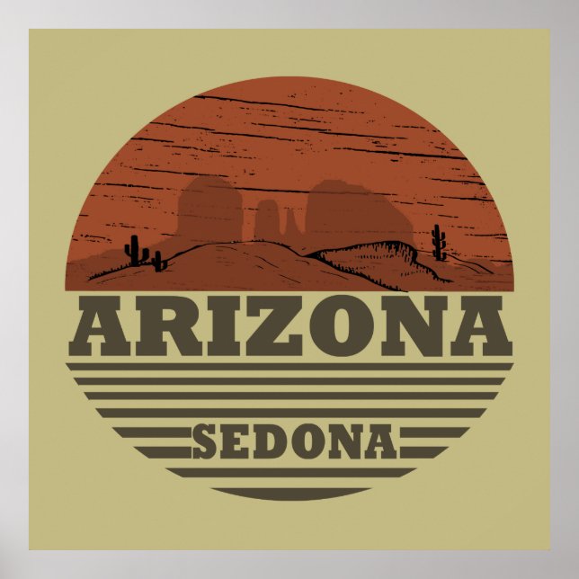 Arizona Sedona Landschaft Vintages az Retro Poster (Vorne)