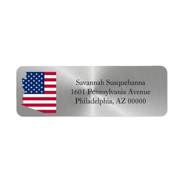 Arizona Silver American Flag Patriotic (Vorne)
