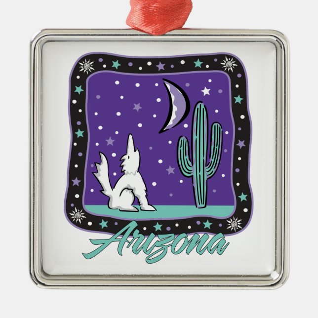 Arizona Silver Pendant Ornament Aus Metall (Vorne)