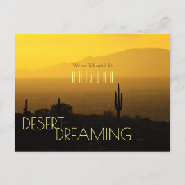 Arizona Sonnenuntergang Saguaro Kakteen Ankündigungspostkarte