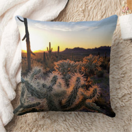 Arizona Sonnenuntergang Sonorische Wüste mit Sagua Kissen