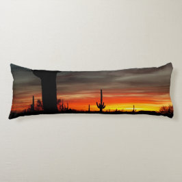 Arizona Sonnenuntergang Sonorische Wüste mit Sagua Seitenschläferkissen