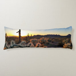 Arizona Sonnenuntergang Sonorische Wüste mit Sagua Seitenschläferkissen
