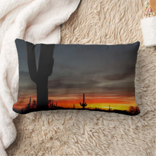 Arizona Sonoran Wüsten-Sonnenuntergang / Saguaro-K Lendenkissen