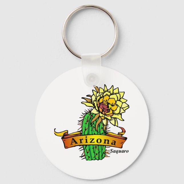 Arizona Staat Blume - Saguaro Schlüsselanhänger (Vorderseite)