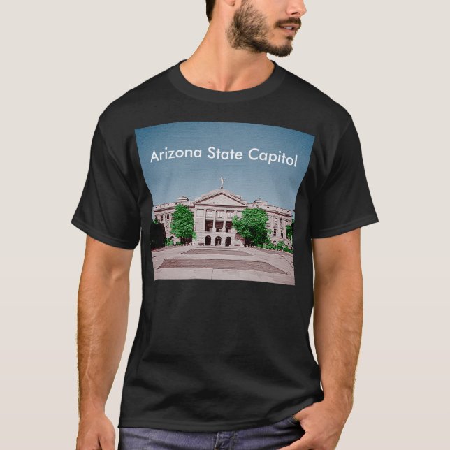 Arizona Staat Hauptstadt Tinted Colorized T-Shirt (Vorderseite)