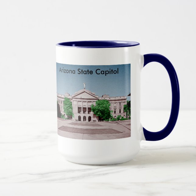 Arizona Staat Hauptstadt Tinted Colorized Tasse (Rechts)
