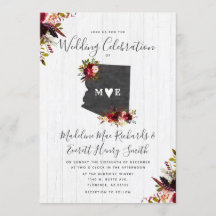 Arizona Staat Hochzeit in Urlaubsort Einladung