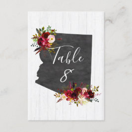 Arizona Staat Hochzeit in Urlaubsort Tischnummern