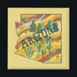 Arizona Staat Karte Beschreibung Magnet<br><div class="desc">Karo diesen phantastischen Magneten mit einer Karte des Staat von Arizona aus. Fügen Sie Ihren eigenen Text hinzu. Karo in meinem Shop für Schmetterlinge,  Vögel,  RVs,  Camping,  Wandern,  Blume und vieles mehr!</div>