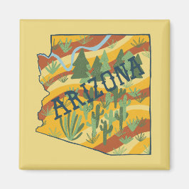 Arizona Staat Karte Beschreibung Magnet
