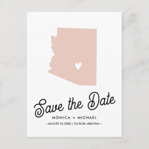 ARIZONA Staat Karte Hochzeit in Urlaubsort - JEDE 