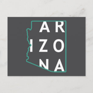 Arizona Staat Kontur Postkarte