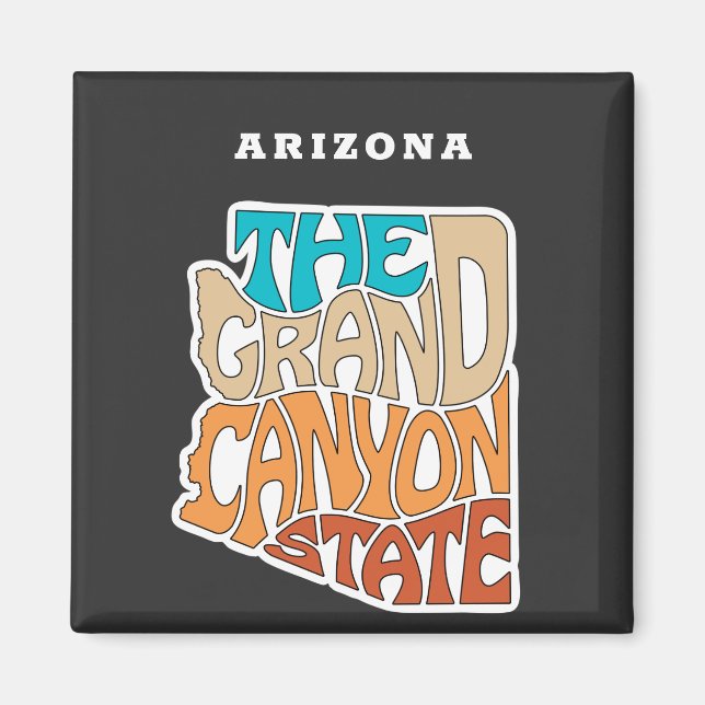 Arizona Staat Nickname Word Art und Weise Magnet (Vorne)