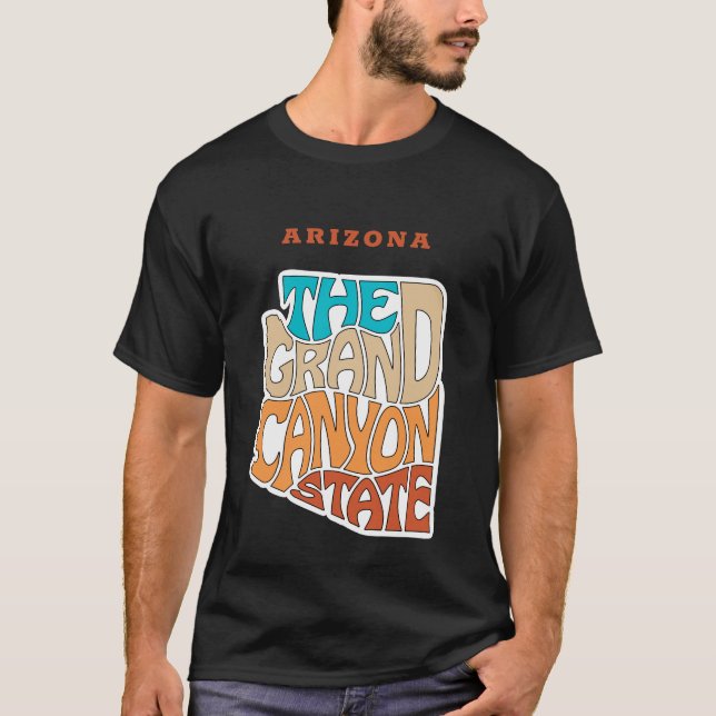 Arizona Staat Nickname Word Art und Weise T-Shirt (Vorderseite)