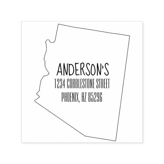 Arizona Staat Rücksendeadresse Permastempel (Design)