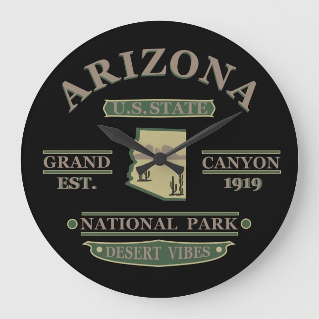Arizona Staat Sedona Nationalpark Canyon Große Wanduhr (Vorderseite)