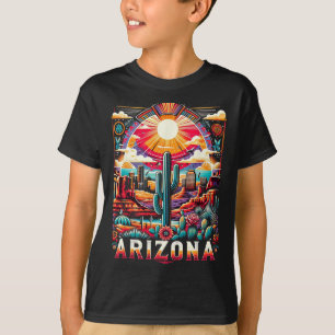 Arizona Staat Shirt Az Retro Desert Cactus Family