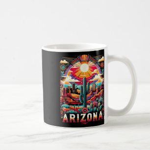 Arizona Staat Shirt Az Retro Desert Cactus Family Kaffeetasse