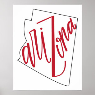Arizona   Staat Typografy Design Poster