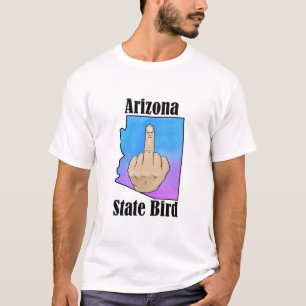 Arizona Staat Vogel T - Shirt Mittelfinger