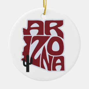 Arizona Staat Weihnachtsbaum Keramik Ornament