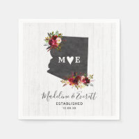 Arizona Staat Zielort Rustikale Hochzeitmonogramm