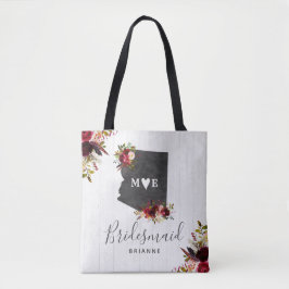 Arizona Staat Zielort Rustikale Hochzeitmonogramm Tasche