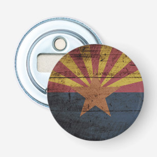 Arizona-Staats-Flagge auf altem hölzernem Korn Flaschenöffner