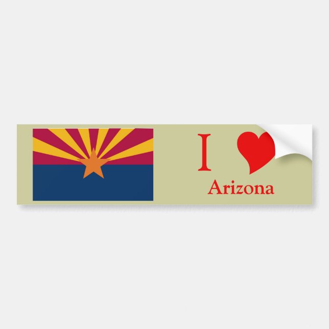 Arizona-Staats-Flagge Autoaufkleber (Vorne)
