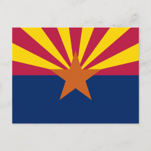 Arizona Staatsflagge Postkarte