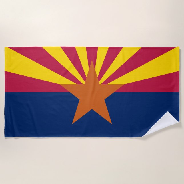 Arizona Staatsflagge Strandtuch (Vorderseite)